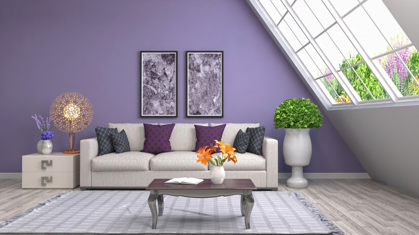 Warna Cat Ruang Tamu Agar Terlihat Mewah : Lavender
