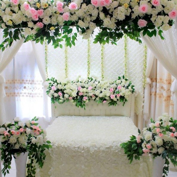 dekor kamar pengantin tema putih
