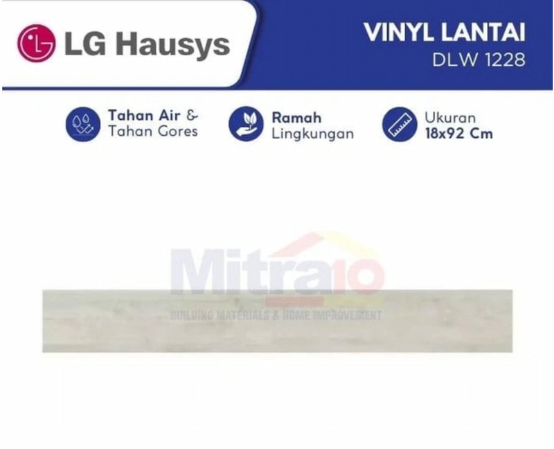 Lg Decotile Vinyl Lantai Kayu DLW 1228 0.3x18x92 Cm Abu Muda