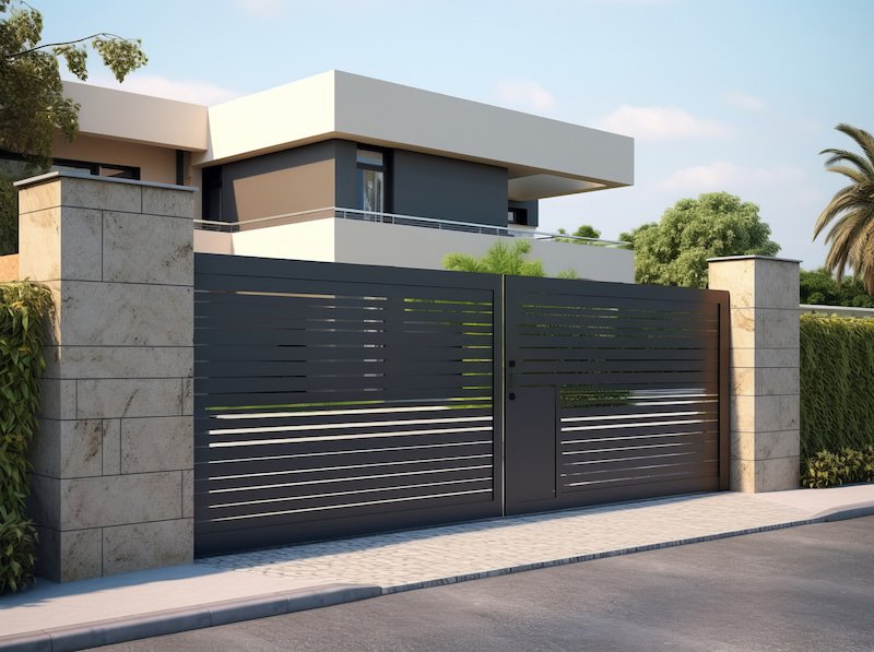 Pagar Rumah Mewah Hitam Metalic