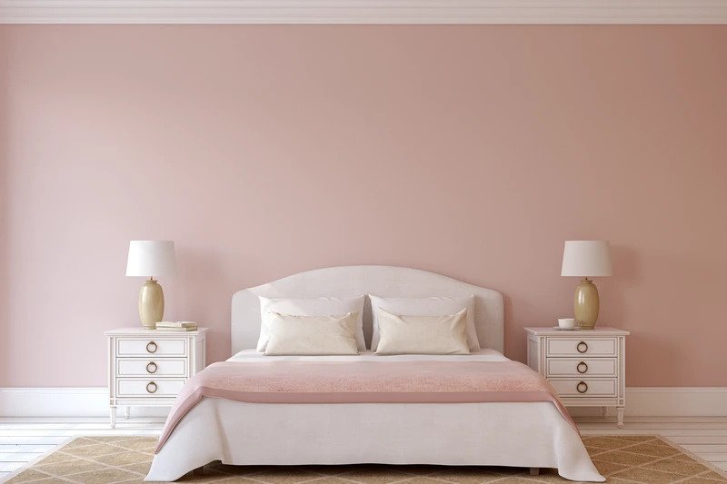 cat soft pink untuk kamar tidur yang menenangkan