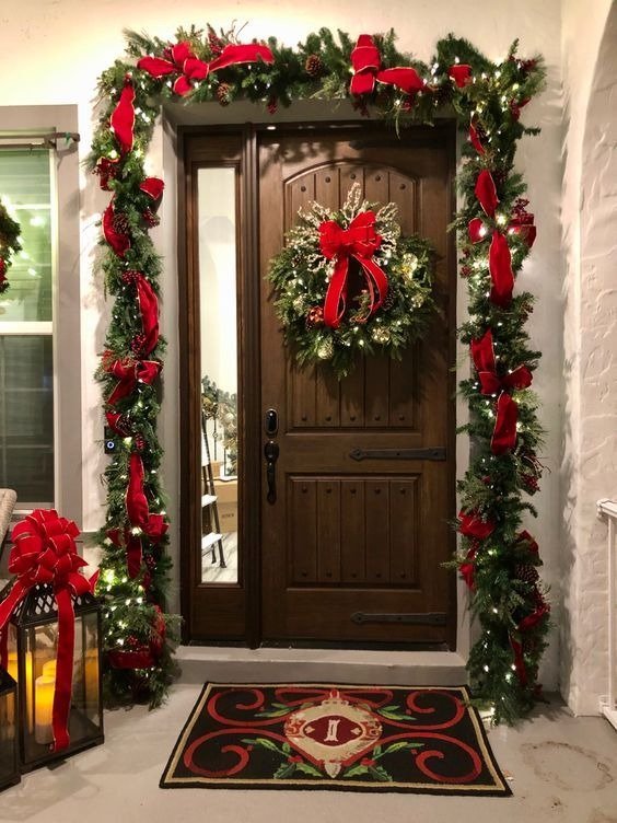 dekorasi natal hiasan pintu