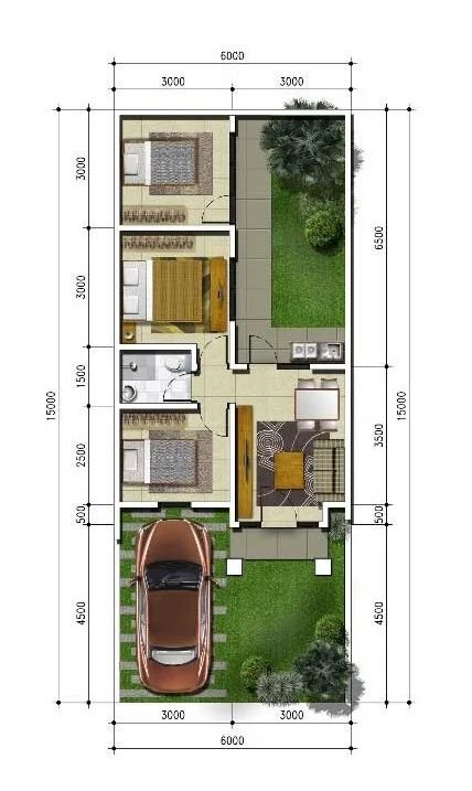 desain rumah minimalis 3 kamar B