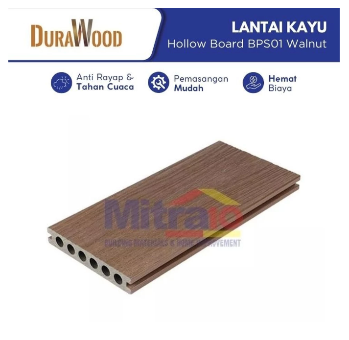 lantai outdoor tahan hujan decking kayu durawood