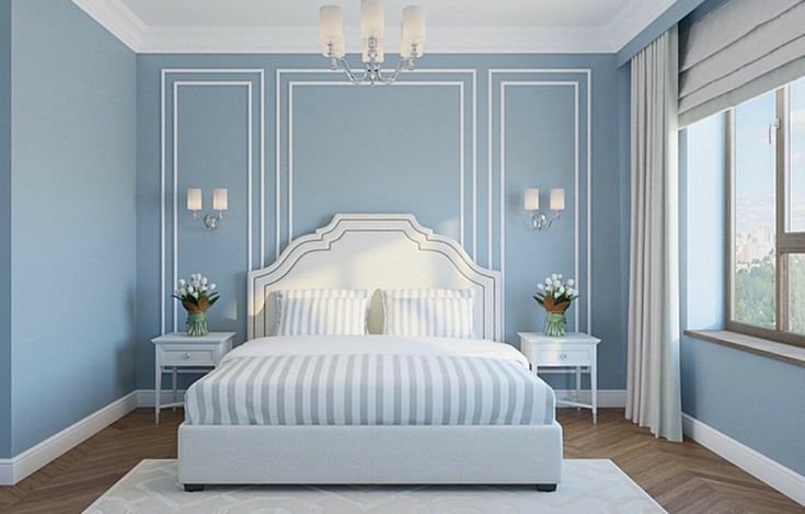 tips memilih cat tembok kamar tidur warna powder blue