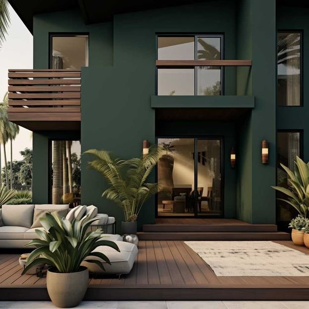 warna cat membuat rumah tampak mahal hijau emerald