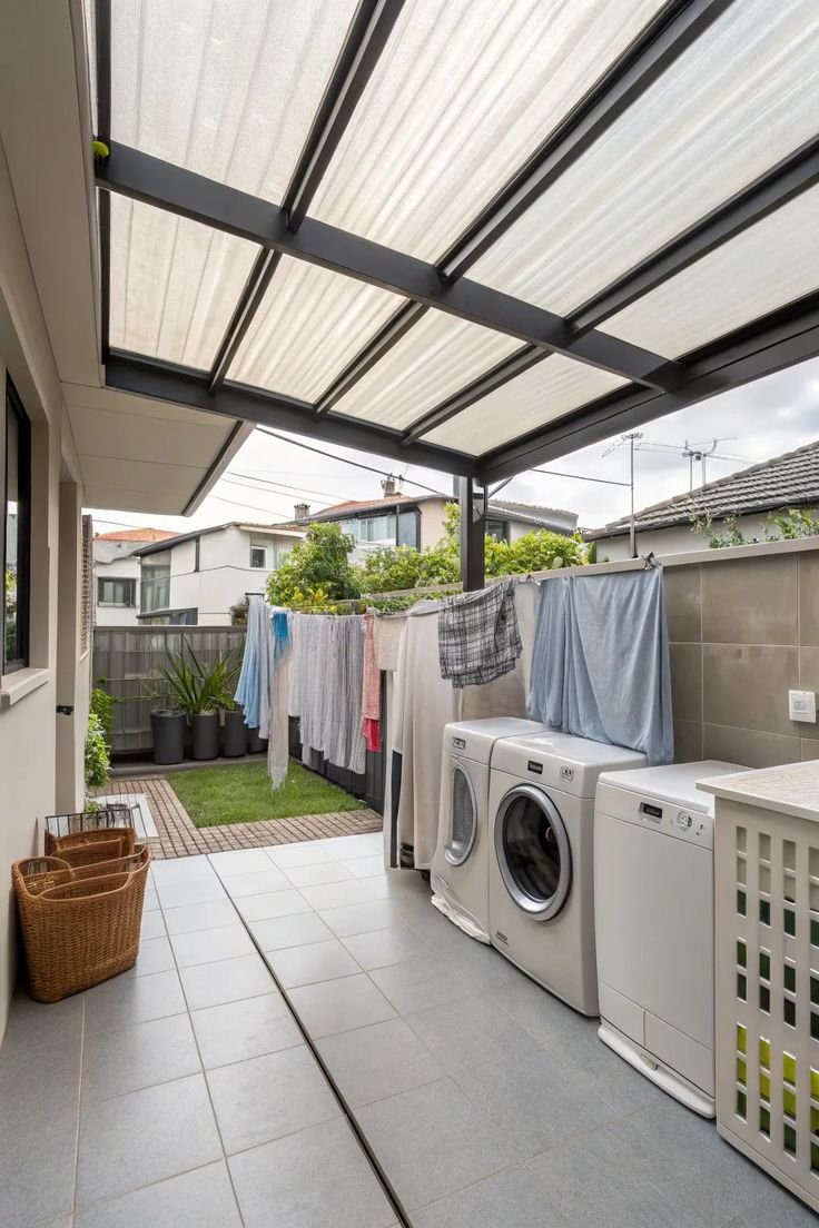 1. Laundry Area Outdoor di Belakang Rumah
