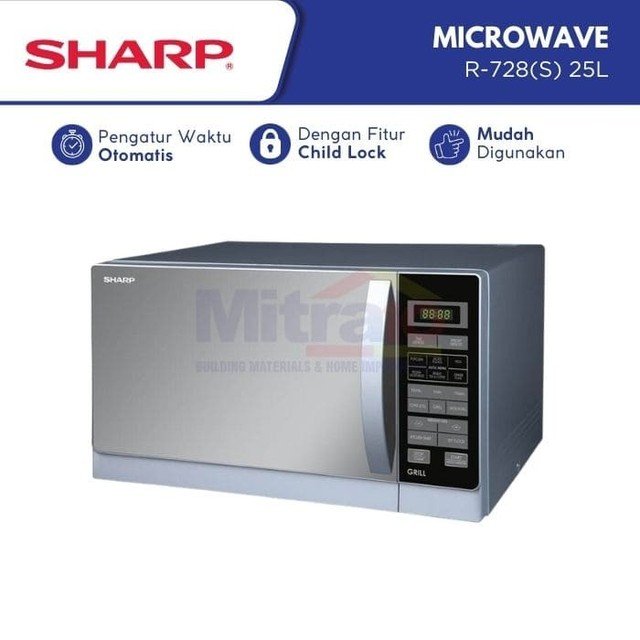 Sharp Microwave Oven R-728(S) 25 Liter Silver
