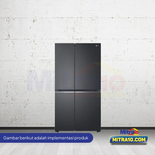 harga kulkas lg side by side LG Kulkas Side by Side GC-B257SQZL/BL 694 Liter Hitam