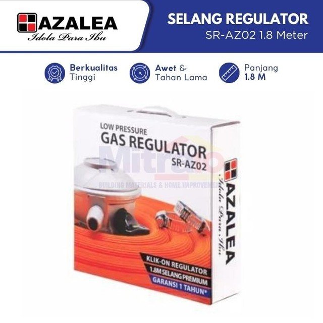 regulator kompor gas terbaik Azalea Selang Regulator SR-AZ02 1.8 Meter