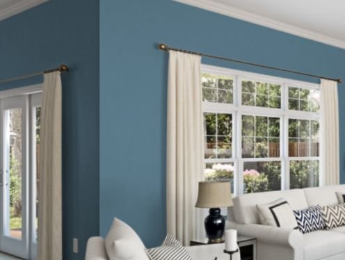 Cat Nippon Paint warna blue reveur untuk Ruang Tamu