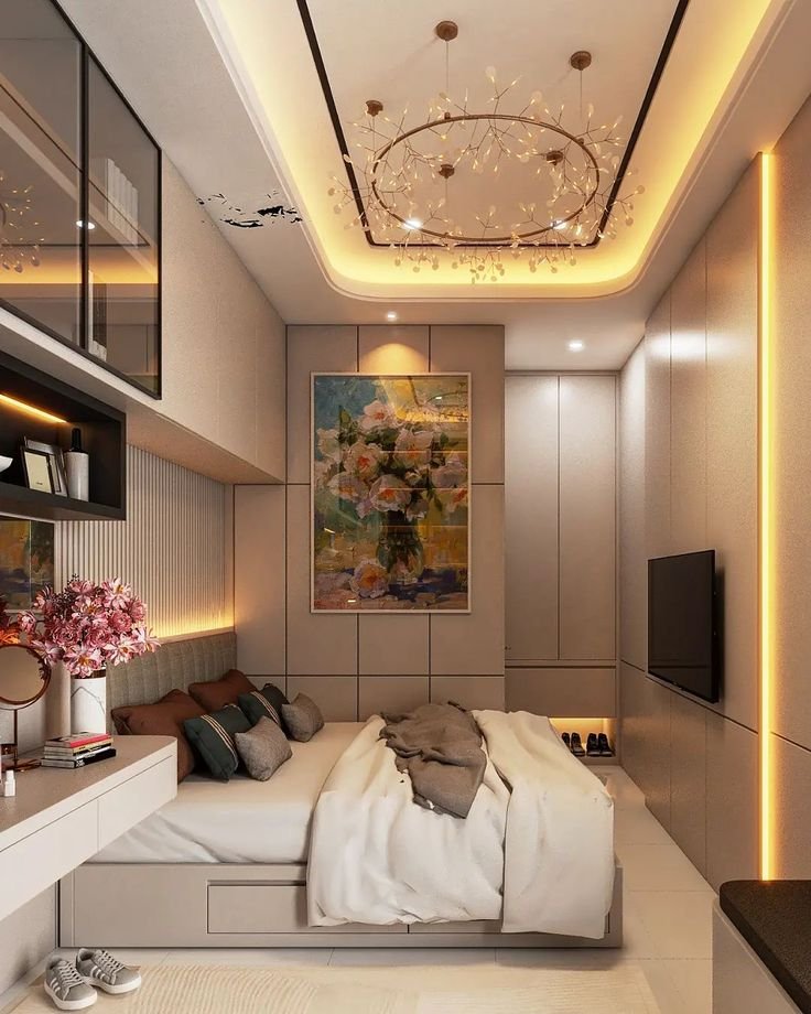 kamar 3x4 untuk suami istri gaya skandinavia