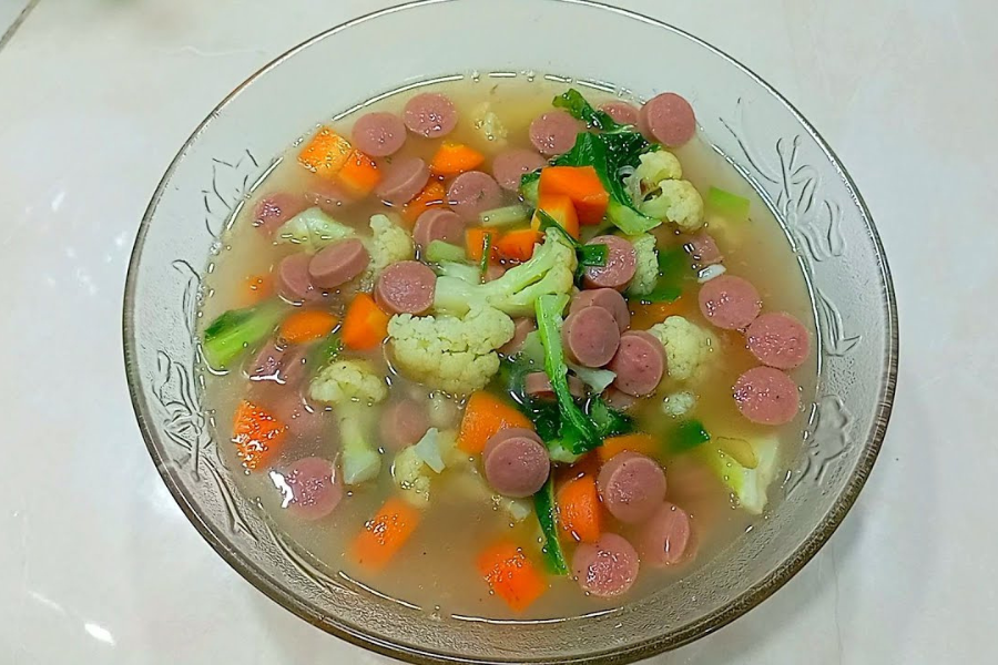 Resep Sayur Sop Sosis