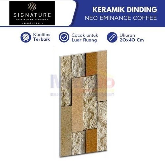 Keramik Dinding Teras Motif Batu Alam