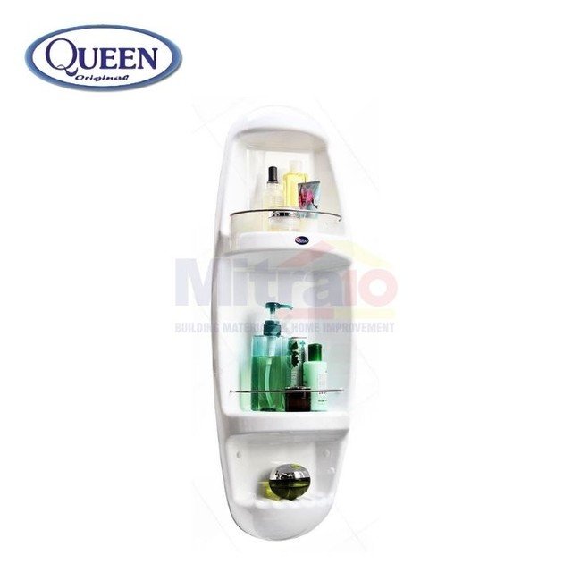 Queen Corner Shelf 3 Tingkat SH-CA-QC3-WT Putih