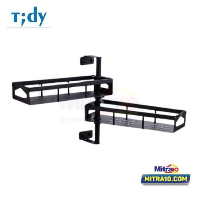 Tidy Rak Serbaguna 2 Susun XBT-0688b-2 14 x 22 x 19 cm Hitam