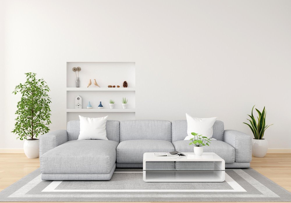Desain Interior Ruang Keluarga all white