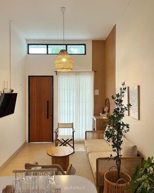 Desain Interior Ruang Keluarga minimalis kayu