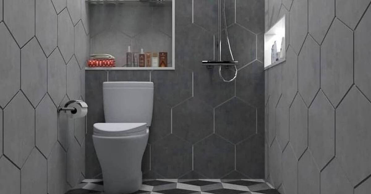 tips memilih keramik dinding kamar mandi ilustrasi kamar mandi modern