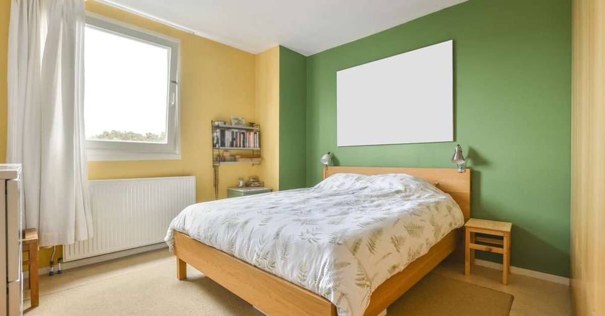 warna cat kamar tidur yang sejuk kuning hijau