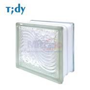 Tidy Glass Block Hollow Sea Wave 8x19x19 Cm