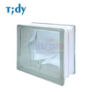 Tidy Glass Block Hollow Double Star 8x19x19 Cm