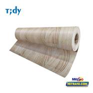 Tidy Vinyl Lantai Roll 2Mmx2M Cream Colored Parquet Motif Kayu 7004 