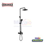 Ceramax Shower Tiang 660011MB L: 27cm P: 52cm T:134cm Hitam (Set)