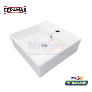 Ceramax Wastafel Gantung Rojo FSB0371 38x38x12 Cm Putih