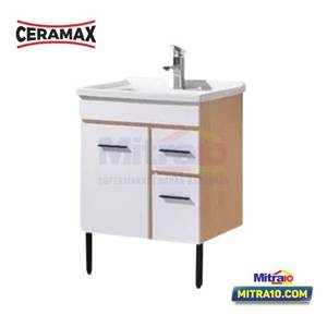 Ceramax Kabinet Dengan Wastafel Kamar Mandi Liam Series PS-837 Putih (Set)