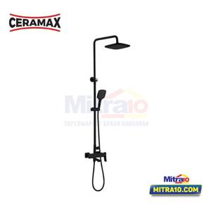 Ceramax Shower Tiang 660011MB L: 27cm P: 52cm T:134cm Hitam (Set)