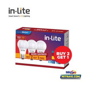 LED Lampu Bohlam In-Lite INB007 5 Watt Paket Beli 2 Gratis 1