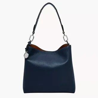 Tas Fossil ZB11003-545 Jessie Leather Bucket Shoulder Bag Blue