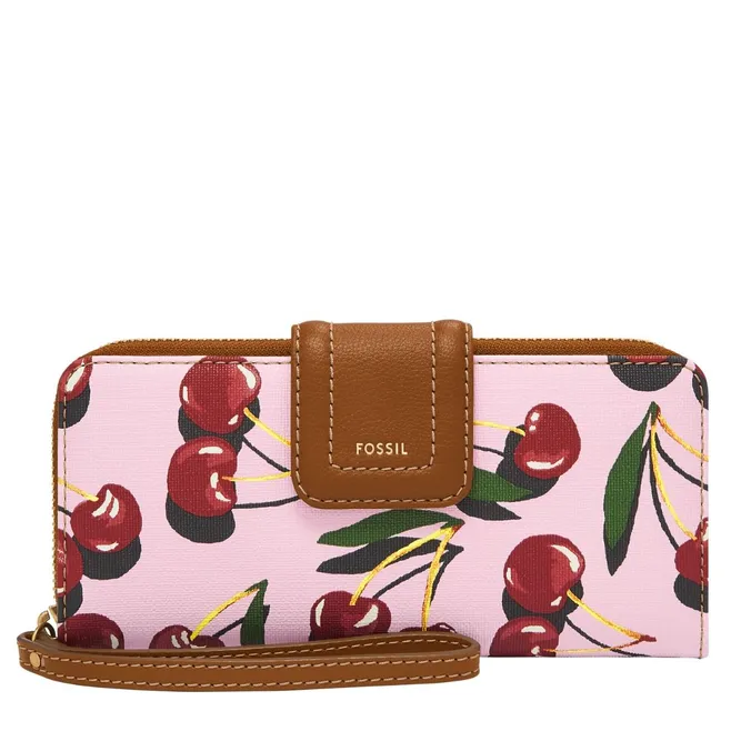 Madison Zip Clutch Pink Cherry
