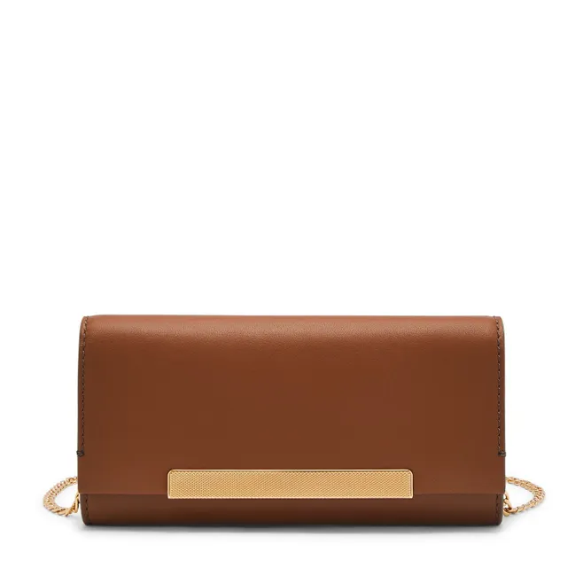 Tas Fossil ZB11035-200 Penrose Flap Brown Wallet Crossbody